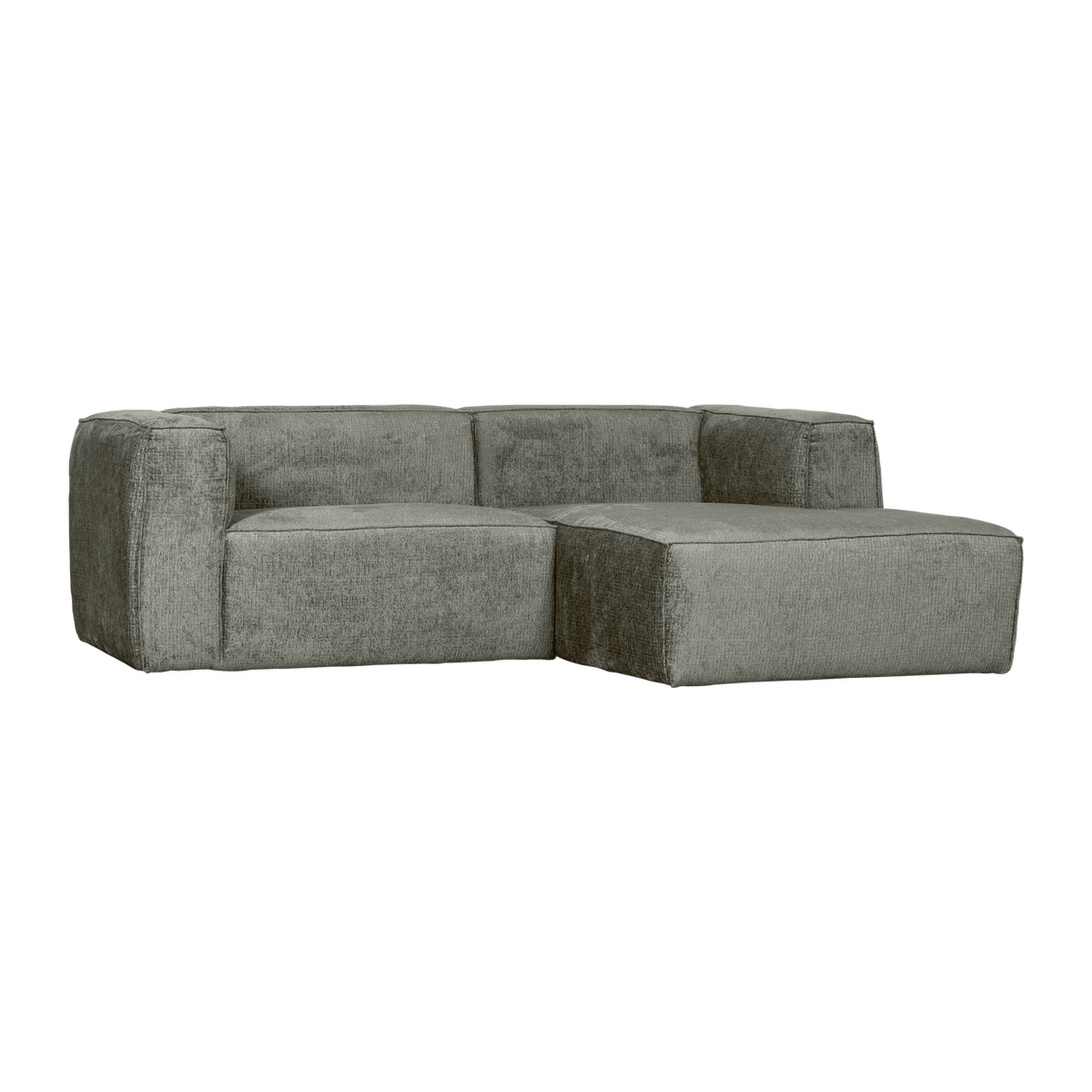 BEAN CHAISE LONGUE BANK RECHTS STRUCTURE VELVET WATERPLANT