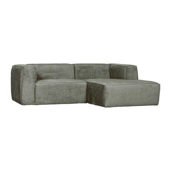 BEAN CHAISE LONGUE BANK RECHTS STRUCTURE VELVET WATERPLANT