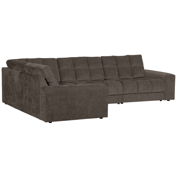 SECOND DATE HOEKBANK LINKS VELVET WARMGRIJS