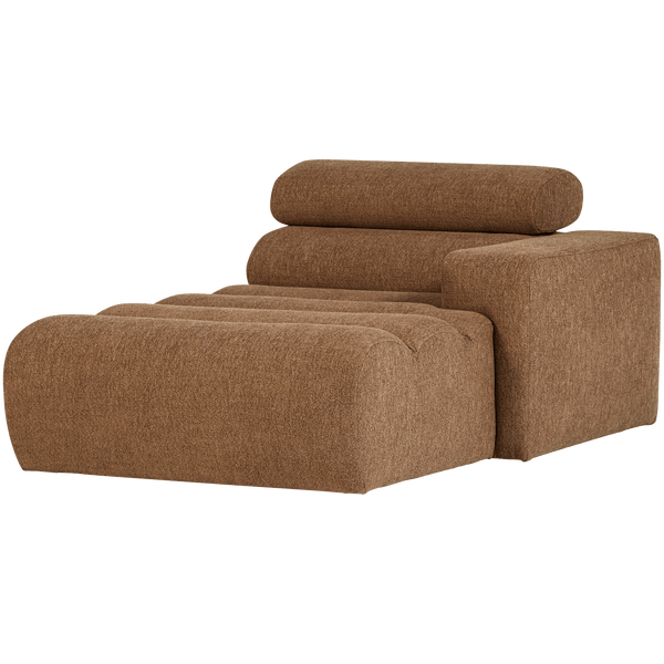 NOVI CHAISE LONGUE ELEMENT ARM RECHTS BOUCLE KARAMELBRUIN