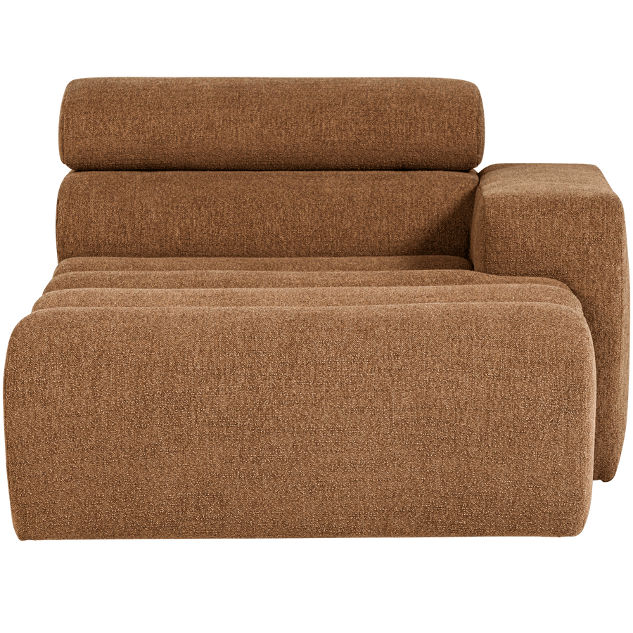 NOVI CHAISE LONGUE ELEMENT ARM RECHTS BOUCLE KARAMELBRUIN