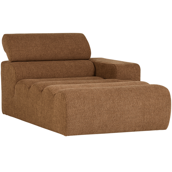 NOVI CHAISE LONGUE ELEMENT ARM RECHTS BOUCLE KARAMELBRUIN