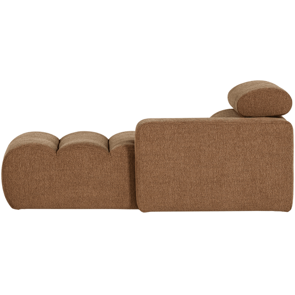 NOVI CHAISE LONGUE ELEMENT ARM RECHTS BOUCLE KARAMELBRUIN