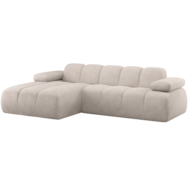 MOJO CHAISE LONGUE BANK LINKS RIBSTOF ECRU