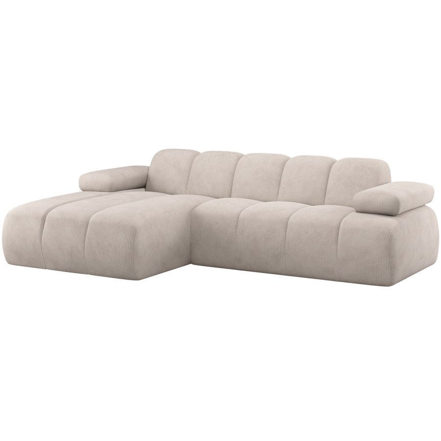 MOJO CHAISE LONGUE BANK LINKS RIBSTOF ECRU