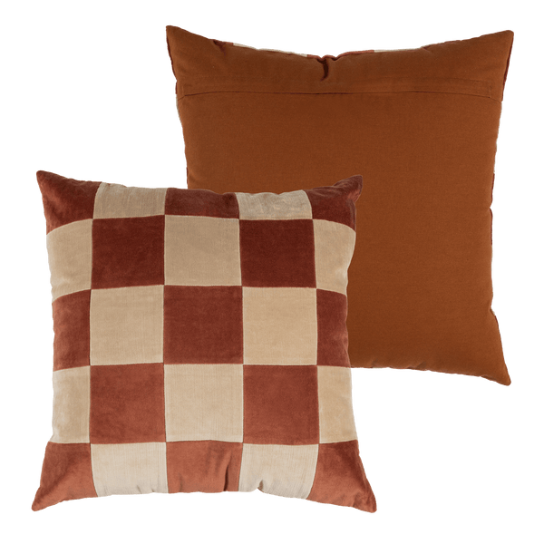 ZENA Kussen ROZE/ROESTBRUIN - SET VAN 4