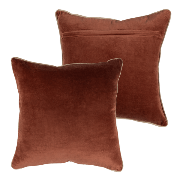 ZENA Kussen ROZE/ROESTBRUIN - SET VAN 4