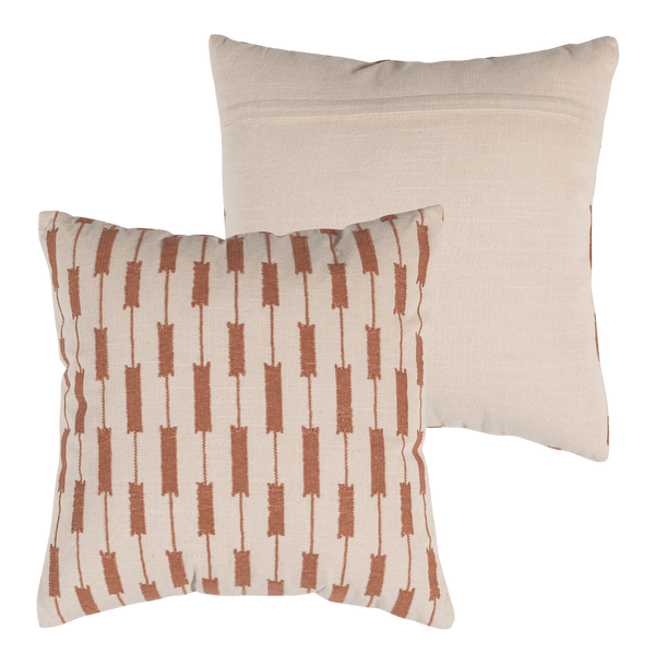 ZENA Kussen ROZE/ROESTBRUIN - SET VAN 4