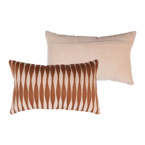 ZENA Kussen ROZE/ROESTBRUIN - SET VAN 4