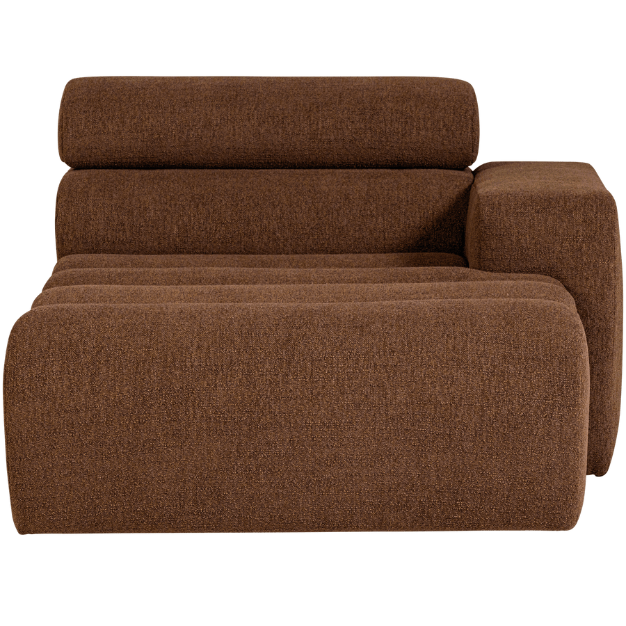 NOVI CHAISE LONGUE ELEMENT ARM RECHTS BOUCLE MOKKABRUIN