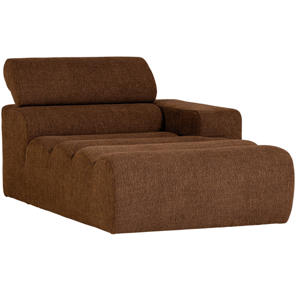NOVI CHAISE LONGUE ELEMENT ARM RECHTS BOUCLE MOKKABRUIN