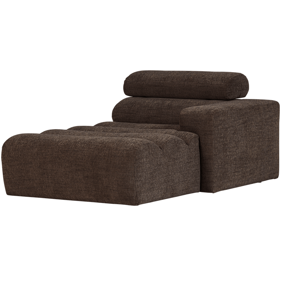 NOVI CHAISE LONGUE ELEMENT ARM RECHTS DONKERBRUIN MELANGE