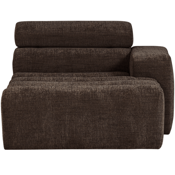 NOVI CHAISE LONGUE ELEMENT ARM RECHTS DONKERBRUIN MELANGE