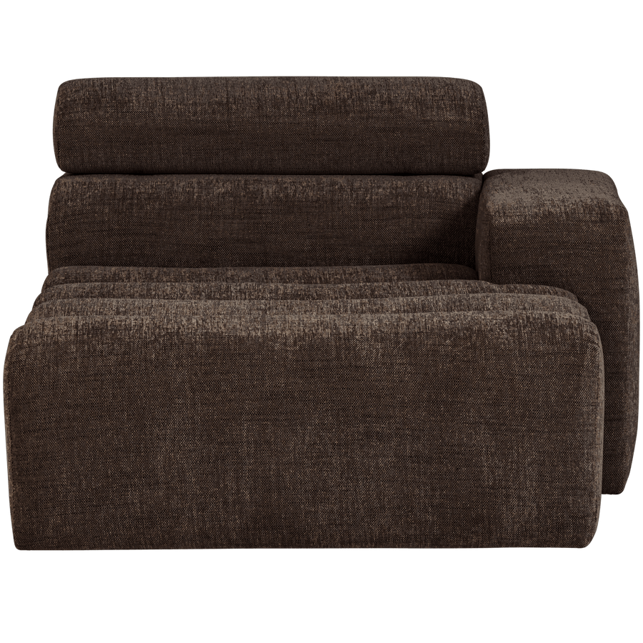 NOVI CHAISE LONGUE ELEMENT ARM RECHTS DONKERBRUIN MELANGE