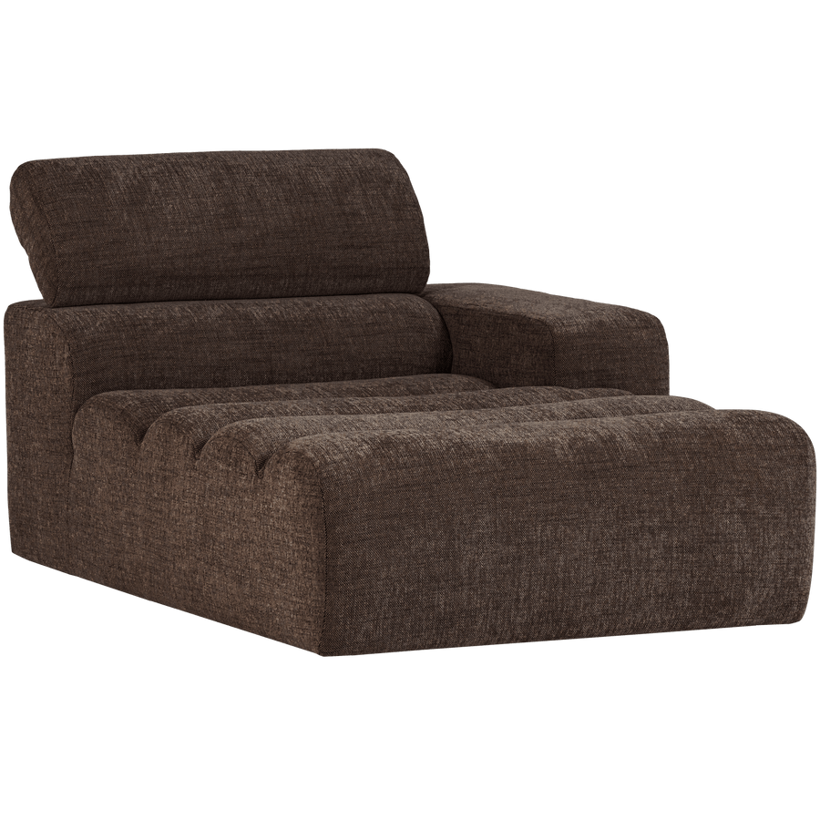 NOVI CHAISE LONGUE ELEMENT ARM RECHTS DONKERBRUIN MELANGE