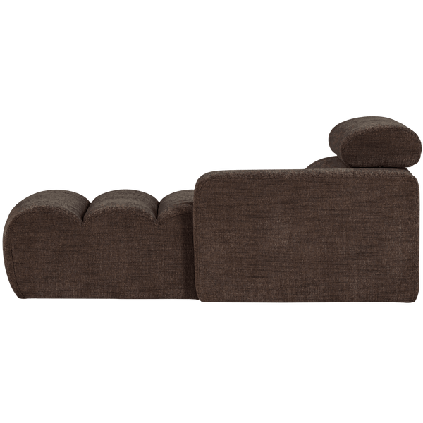 NOVI CHAISE LONGUE ELEMENT ARM RECHTS DONKERBRUIN MELANGE