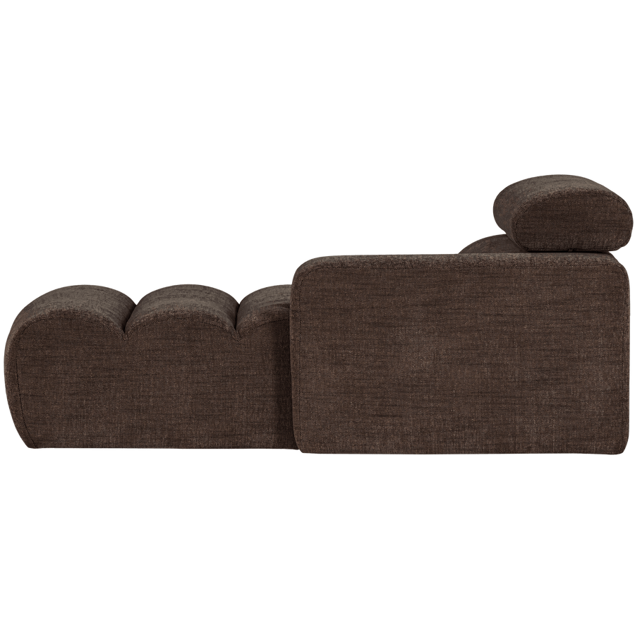 NOVI CHAISE LONGUE ELEMENT ARM RECHTS DONKERBRUIN MELANGE