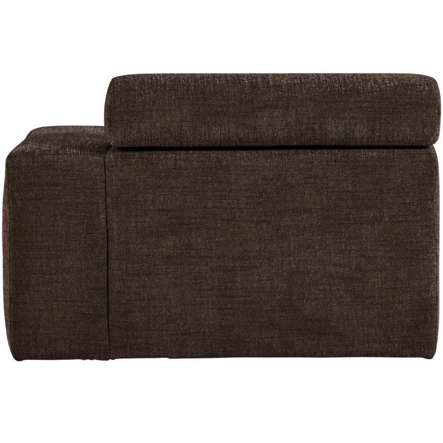 NOVI CHAISE LONGUE ELEMENT ARM RECHTS DONKERBRUIN MELANGE