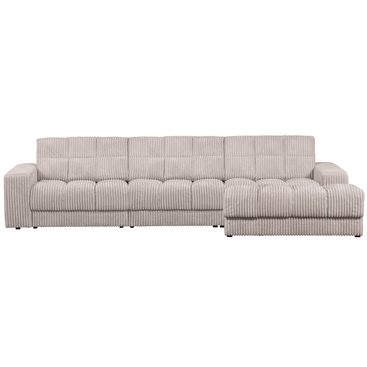 SECOND DATE CHAISE LONGUE RECHTS RIBSTOF NATUREL