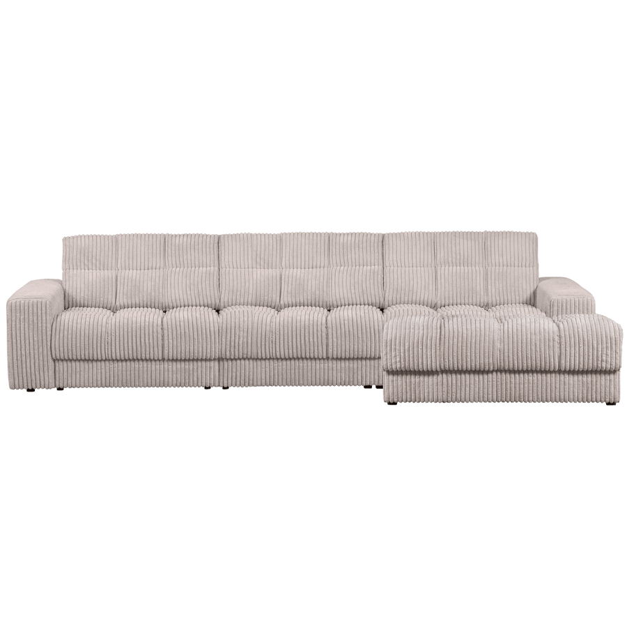 SECOND DATE CHAISE LONGUE RECHTS RIBSTOF NATUREL