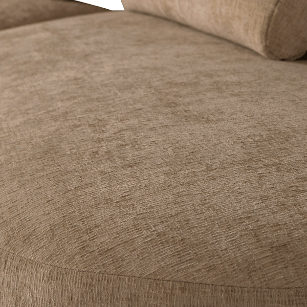 BATAVIER HALF RONDE BANK 4-ZITS VELVET LICHTBRUIN MELANGE