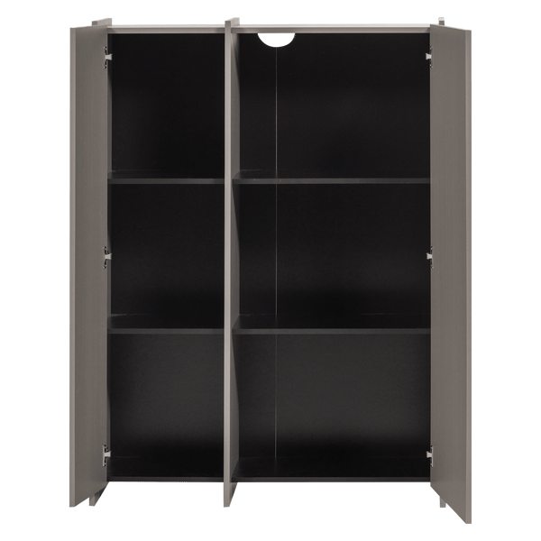 BROCK 2-DEURS KAST ESSEN FINEER WARMGRIJS [fsc]