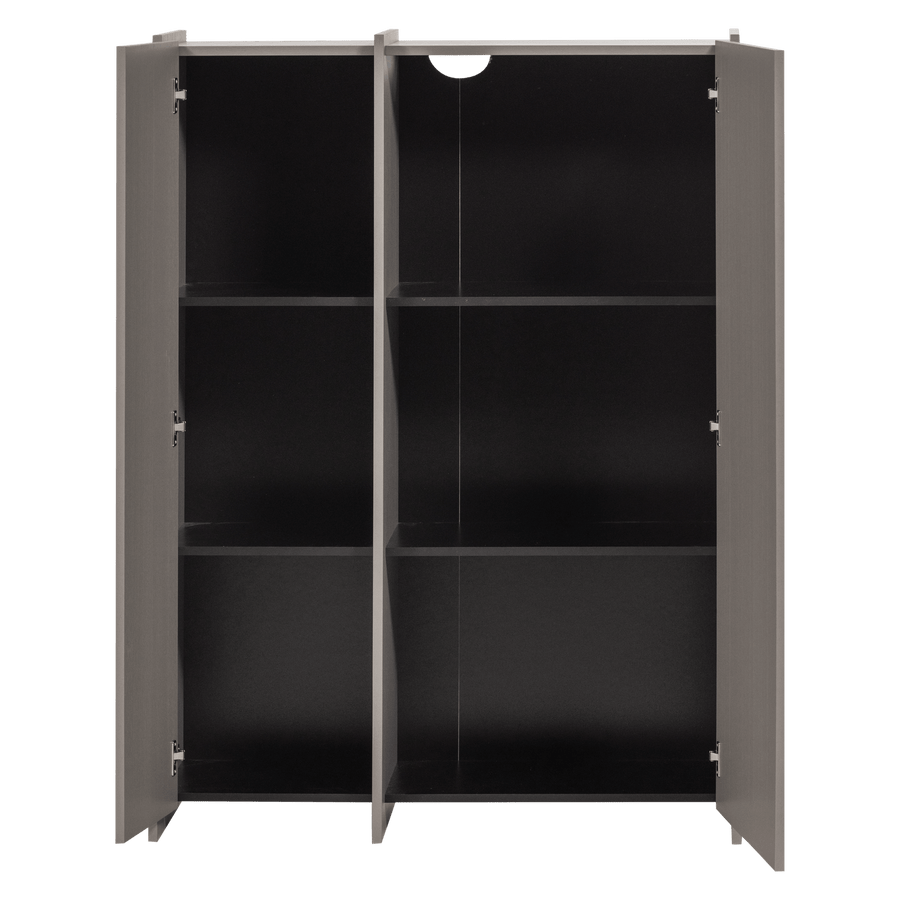 BROCK 2-DEURS KAST ESSEN FINEER WARMGRIJS [fsc]