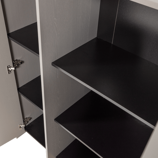 BROCK 2-DEURS KAST ESSEN FINEER WARMGRIJS [fsc]