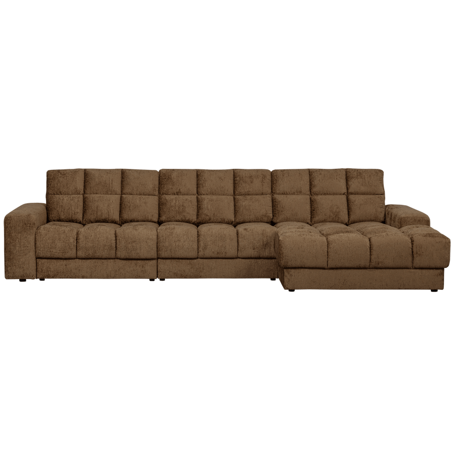 SECOND DATE CHAISE LONGUE RECHTS STRUCTURE VELVET BRASS
