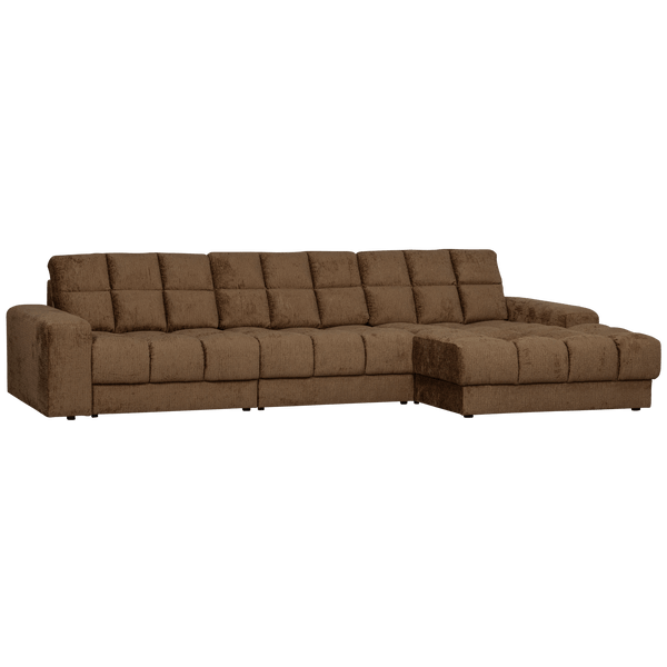 SECOND DATE CHAISE LONGUE RECHTS STRUCTURE VELVET BRASS