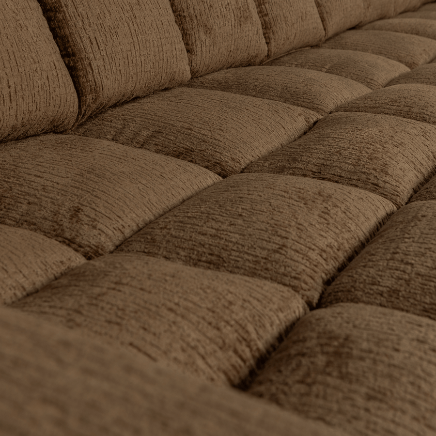 SECOND DATE CHAISE LONGUE RECHTS STRUCTURE VELVET BRASS