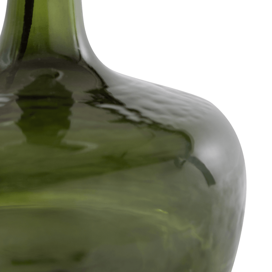 LUMA TAFELLAMP GLAS GROEN/KAP NATUREL