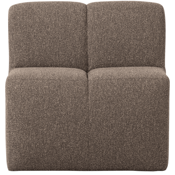 MOJO EETBANK 84 CM MET RUGLEUNING BOUCLE BRUIN MELANGE