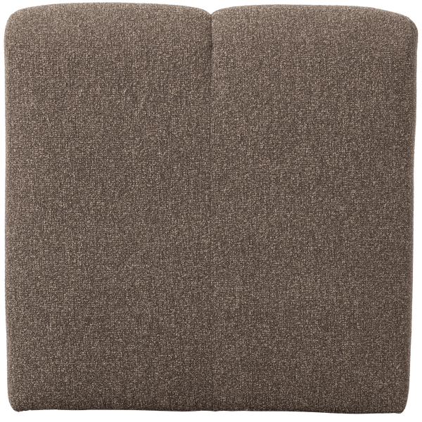 MOJO EETBANK 84 CM MET RUGLEUNING BOUCLE BRUIN MELANGE