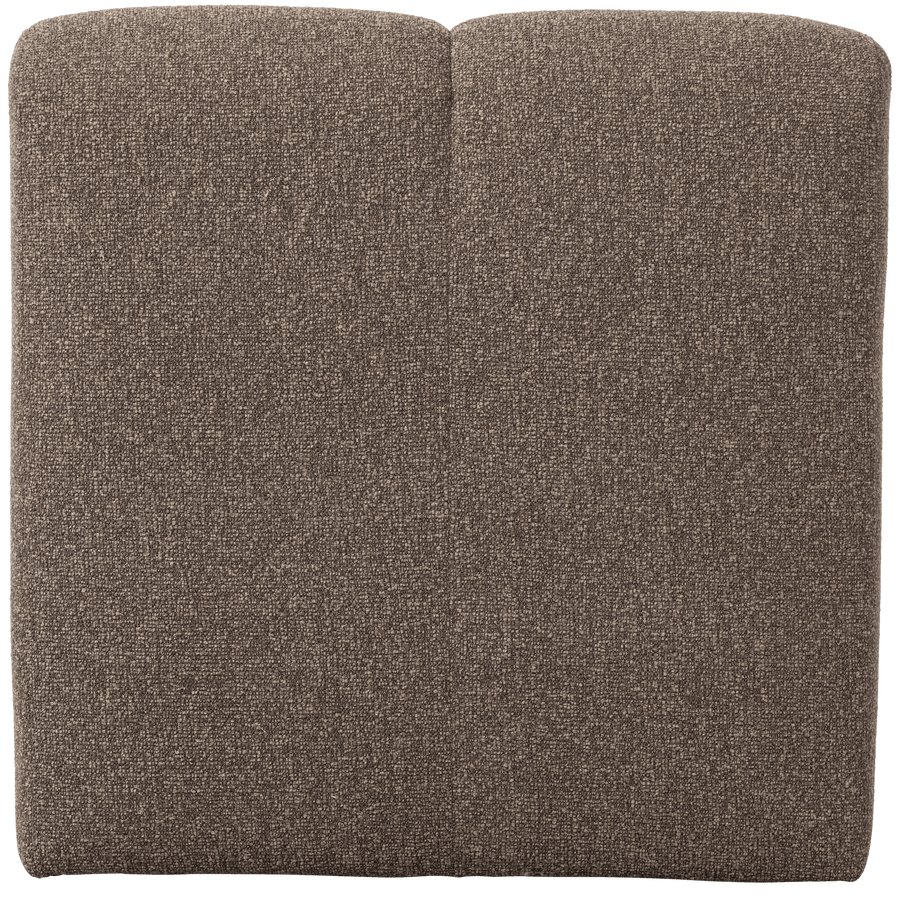 MOJO EETBANK 84 CM MET RUGLEUNING BOUCLE BRUIN MELANGE