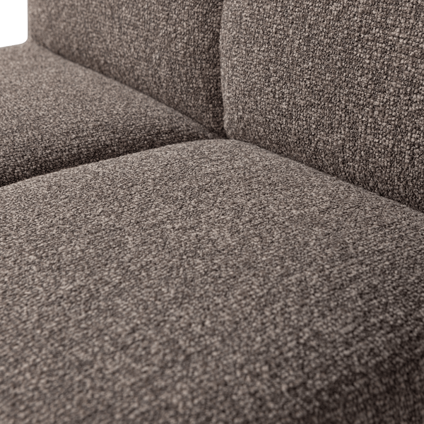MOJO EETBANK 84 CM MET RUGLEUNING BOUCLE BRUIN MELANGE