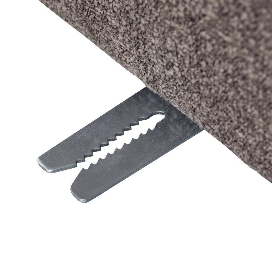 MOJO EETBANK 84 CM MET RUGLEUNING BOUCLE BRUIN MELANGE