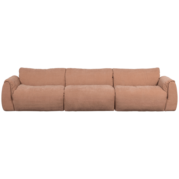 BAGGY 3-ZITS BANK GEWEVEN CHENILLE OUD ROZE