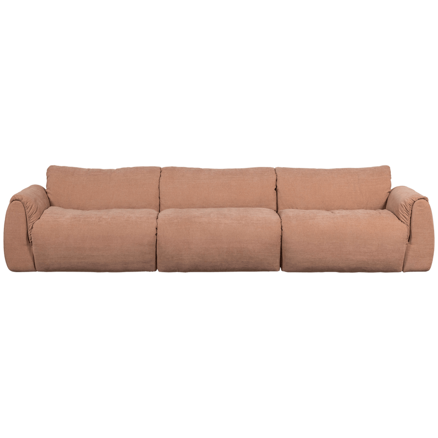 BAGGY 3-ZITS BANK GEWEVEN CHENILLE OUD ROZE