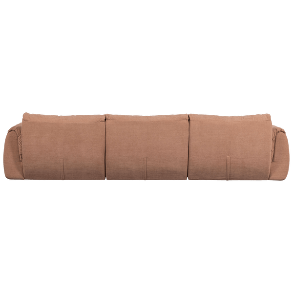 BAGGY 3-ZITS BANK GEWEVEN CHENILLE OUD ROZE