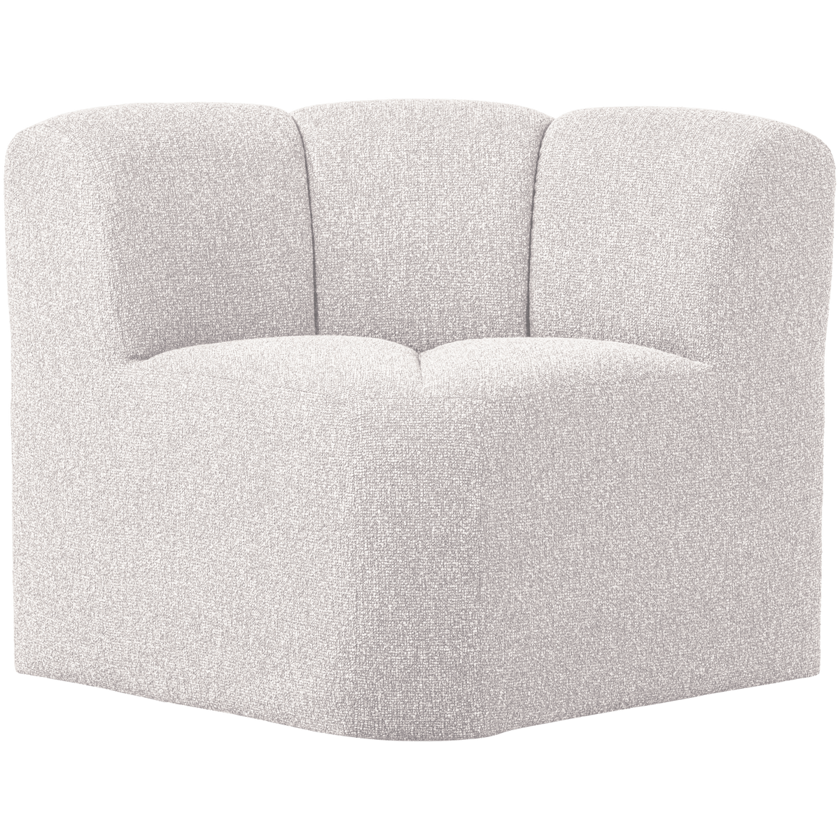 MOJO EETBANK HOEK MET RUGLEUNING BOUCLE ECRU MELANGE
