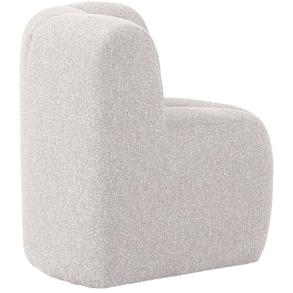 MOJO EETBANK HOEK MET RUGLEUNING BOUCLE ECRU MELANGE
