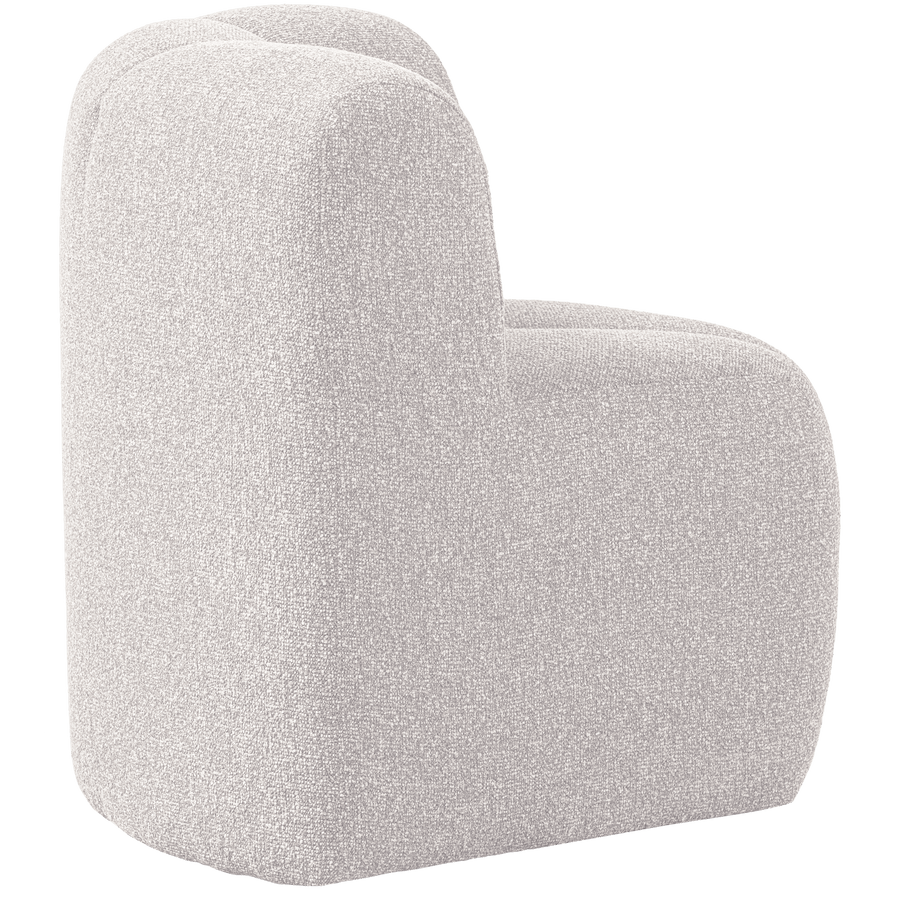 MOJO EETBANK HOEK MET RUGLEUNING BOUCLE ECRU MELANGE