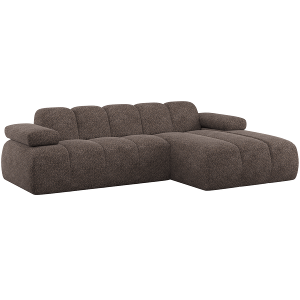 MOJO CHAISE LONGUE BANK RECHTS WOLLIG BRUIN