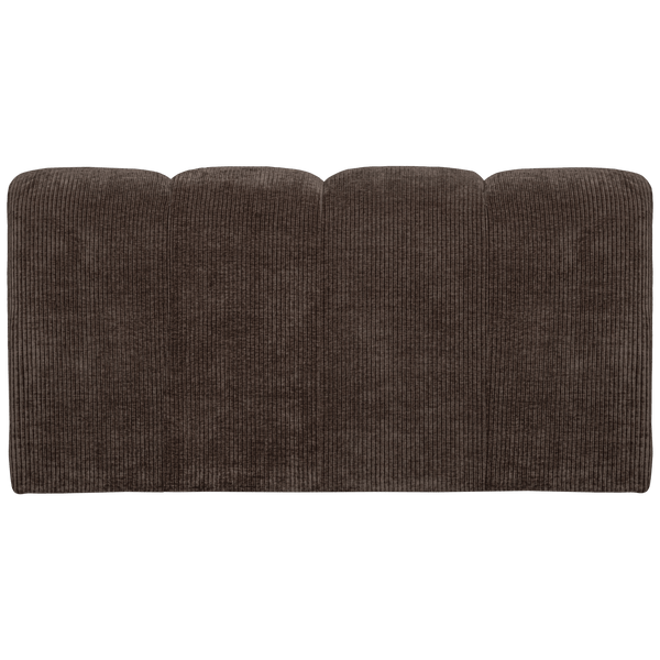 MOJO EETBANK 164 CM MET RUGLEUNING RIBSTOF BRUIN