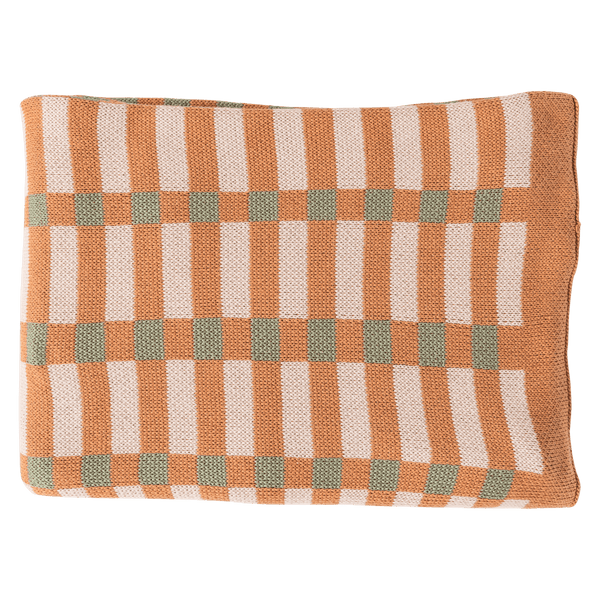 VOLA PLAID 130X170 CM GROEN/ORANJE