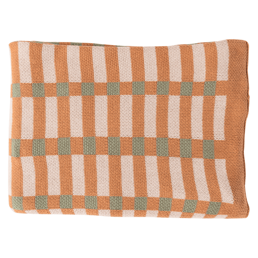 VOLA PLAID 130X170 CM GROEN/ORANJE