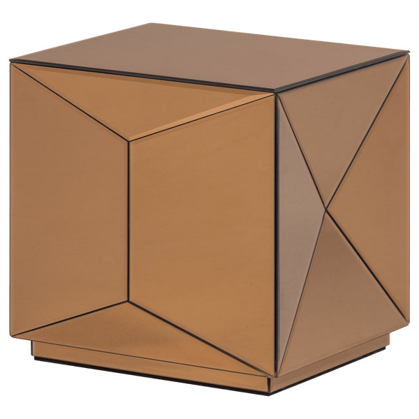 GLINTZ BIJZETTAFEL HOUT SPIEGELGLAS BRUIN [fsc]
