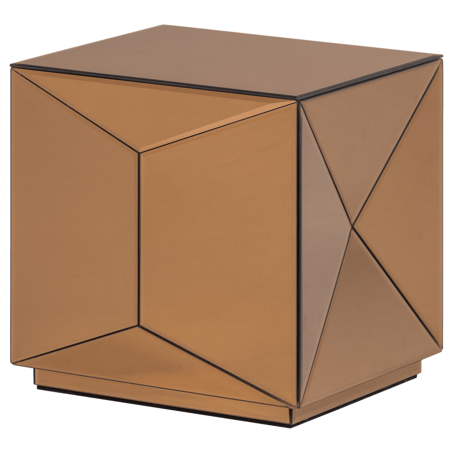 GLINTZ BIJZETTAFEL HOUT SPIEGELGLAS BRUIN [fsc]