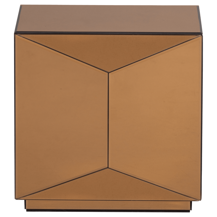 GLINTZ BIJZETTAFEL HOUT SPIEGELGLAS BRUIN [fsc]